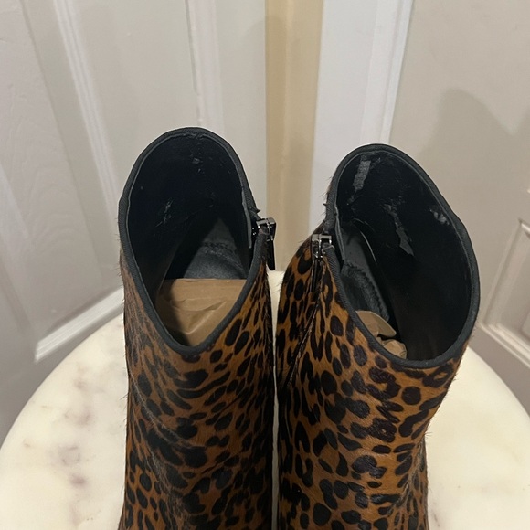 Sheona Whiskey Leopard 🐆 Calf Hair Franco Sarto Ankle Boot - Picture 7 of 9